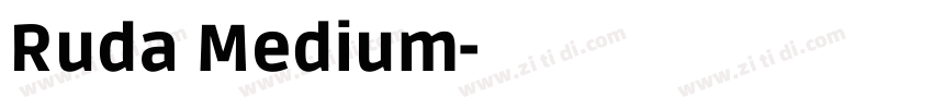 Ruda Medium字体转换
